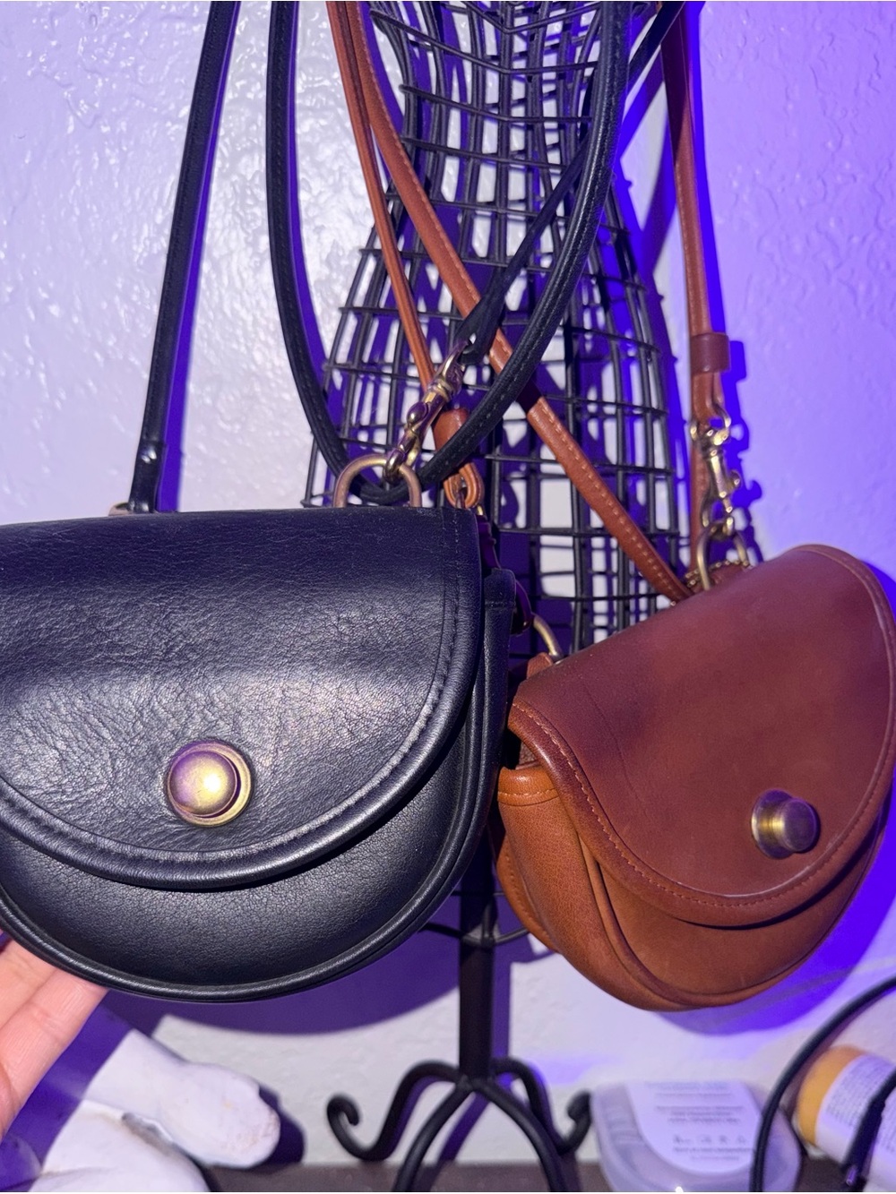 Coach Mini Saddle Crossbody in Black and Brown